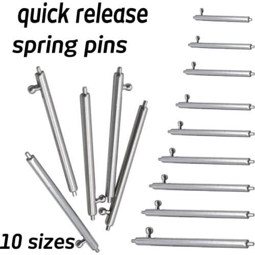 Stainless Steel Watch Band Quick Release Spring Pins Watch Repair Tool Watchband Connect Bar Pin 14 15 16 17 18 19 20 21 22 24mm