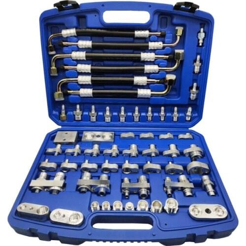 Leak detection for car air conditioner Leakage plugging tool for car air conditioner Leak detection and repair tool