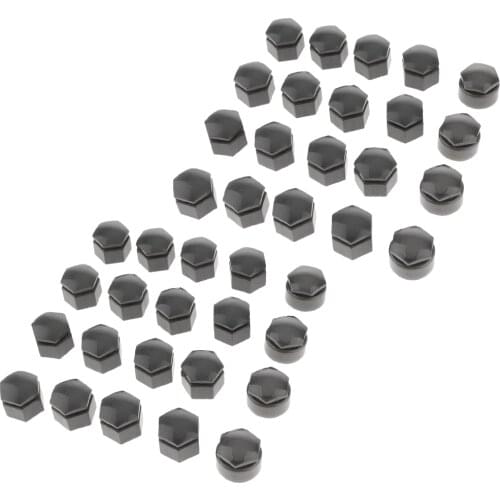 40x 22MM Wheel Nut Covers Hub Screw Lug Dust Cover Bolt Caps Gray