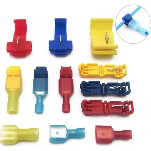 10PCS Red Electrical Cable Connectors Fast Quick Splice Lock Wire Terminals Crimp 22-16 18-14 AWG Wire Connector