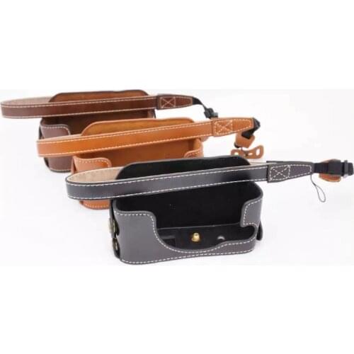 Leather Protect Half Case Grip with strap for Sony RX1RII/RX1R mark II Camera