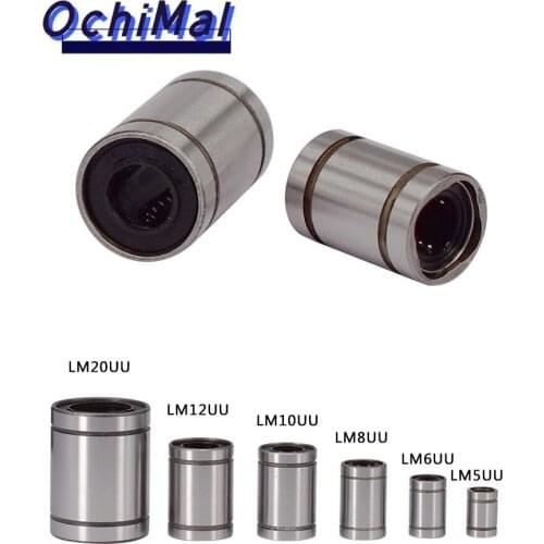 High Quality Hot Sale LM3uu LM4uu LM6uu LM8uu LM10uu LM12uu LM16uu LM20uu lining CNC bearing linear shaft