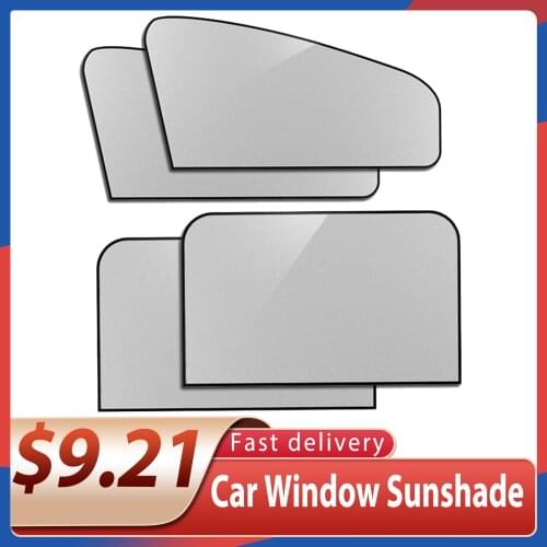 4PCs Car Window Magnetic Sunshade Folding Sunscreen Car Window Shade Sun Block Suitable For Most Vehicles