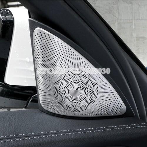 Matte Car Door Audio Speaker Cover Trim 2pcs For Mercedes Benz E Class W213 S213 2017-2021 Car accesories interior Car Trim