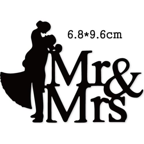 Metal Cutting Dies Mr & Mrs wedding 2020 New Crafts Stencil For DIY Scrapbooking Paper/photo Cards Making Embossing Die