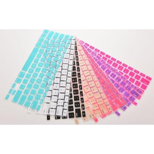 New 7 Candy Colors Silicone Keyboard Skin Cover For Apple Macbook Pro MAC 13 15 17 Drop Shipping 1 x keyboard Skin