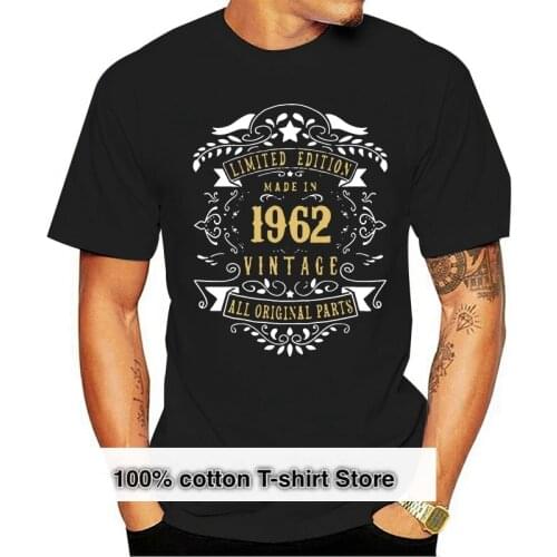 Limited Edition Made In 1962 Vintage Original T Shirt Spring Autumn Custom Euro Size Over Size S-5XL Comical Short Sleeve Shirt