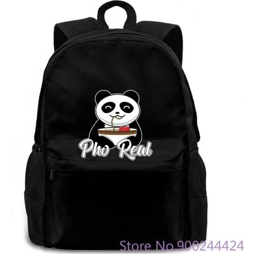 Panda Pho Soup Pho Real Food Print Casua Print for 2018 women men backpack laptop travel school adult student