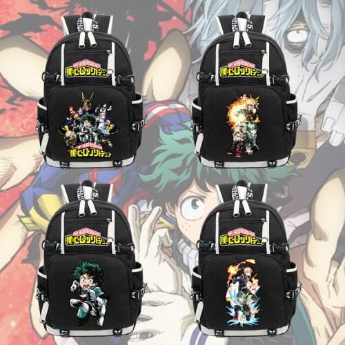 My Hero Academia Cartoon Backpack Boku no Hero Academia Student School Bag Teenager Bookbags Men Travel Laptp Shoulders Rucksack