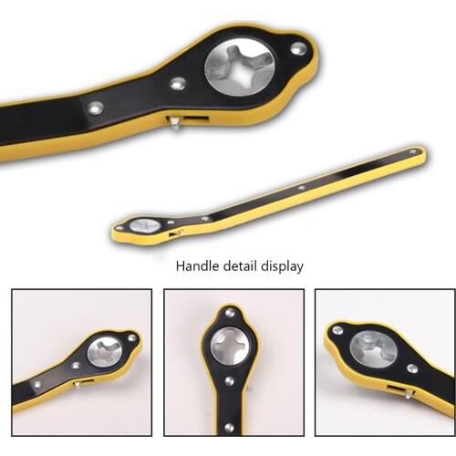 Universal Car Wheel Hand Crank Ratchet Wrenches Garage Tire Wheel Handle Phillips Wrench Car Labor-Saving Jack Tire