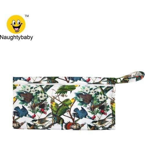 Naughtybaby wet bag waterproof maternity bag for menstrual pads breast pad nursing pad reusable snack bags 17*33cm 30pcs/lot