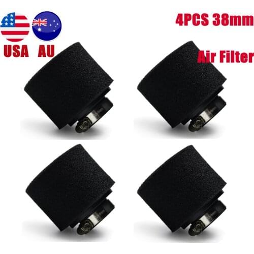 4PCS Racing 38mm Motorcycle Air Filter For Kawasaki Yamaha Honda Pit Bike ATV Quad XR CRF 50 SDG SSR 70 110 125