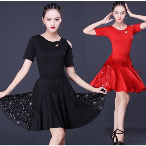 Latin Dance Skirt Adult Female Performance Ladies Sexy Ballroom Samba Tassel Dancing Skirt Practice Costum Dancewear Tops Skirt