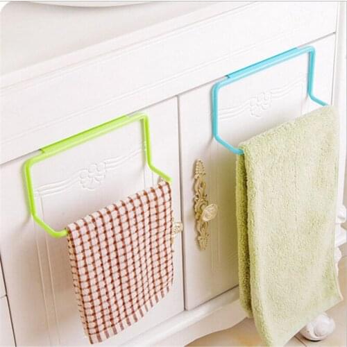 1PC New Towel Rack Hanging Holder Organizer Bathroom Kitchen Cabinet Cupboard Hanger Bathroom Racks Storage Shelves