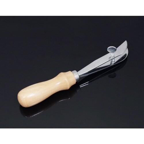 1pcs Leather Craft Professional Leather Tool Edge Scribe, Steel Adjustable Edging Wrinkle Groove Tool Punching Leather Tool