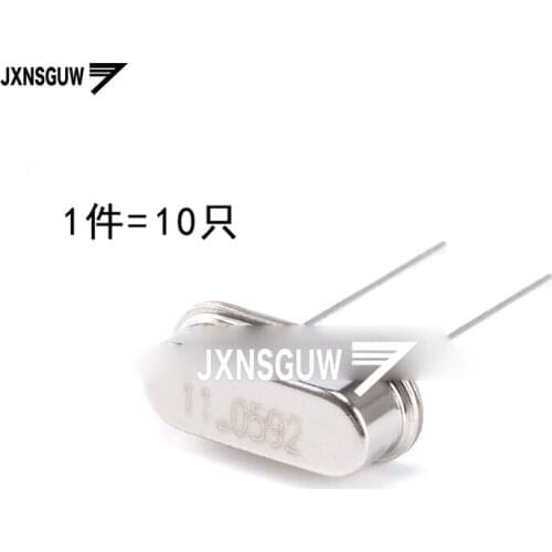10PCS crystal 11.0592MHz 20ppm 20p 2 foot 49S passive crystal 11.0592M