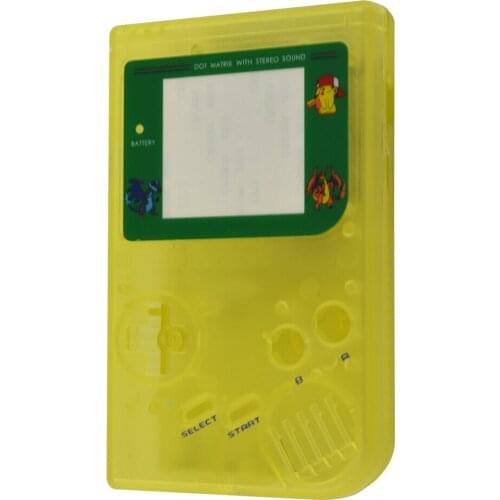 10PCS a lot High quality fluorescence light yellow Plastic game Shell Housing Cover Case for Gameboy Classic Console