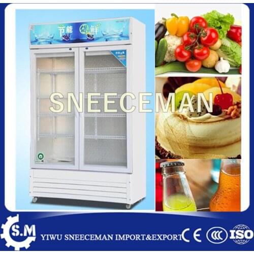 2 Doors 600L vertical Beverage Cooler Cabinet for commercial use