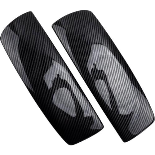 2pcs/Set Center Console Armrest Box Cover Trim Fit for BMW X5 E70 X6 E71 2008 2009 2010 2011 2012 2013 ABS Carbon Fiber Black