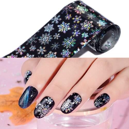 White Snow Nail Art Decals Decoration Self Adhesive Nail Art Stickers Manicure Design Sticker for Nail Design Winter Christmas