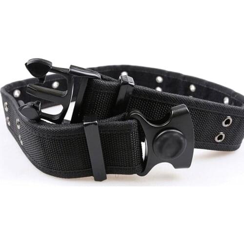 Black Outdoor security Training Belt Adjustable Multifunctional quick release Armed Woven special Security tactical Combat Belt