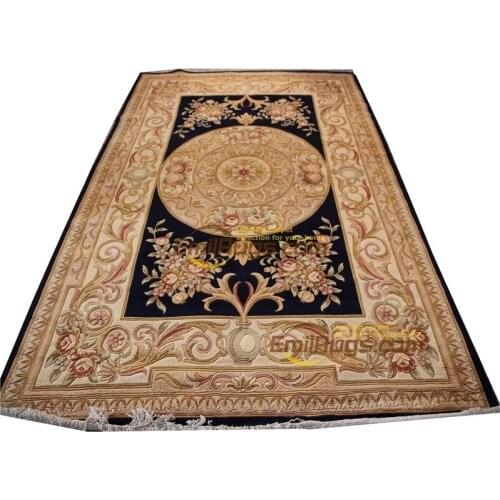 For carpets living room woven Vintage French Savonnerie woven Home Decor Antique Natural