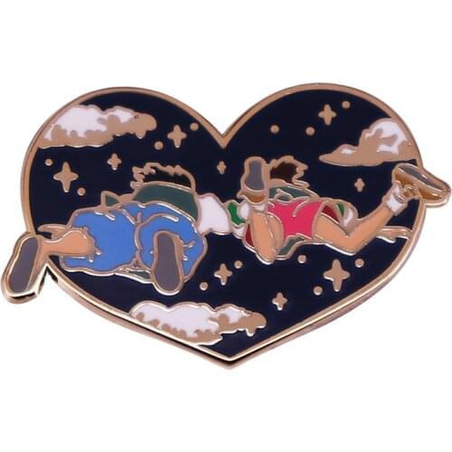 Animation Spirited Away Ogino Chihiro Nigihayami Kohakunushi Haku Fly Cartoon Enamel Metal Clothes Coats Lapel Badge Brooch Pin