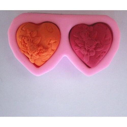 Valentine lover cake molds soap chocolate mould for the kitchen baking FM015