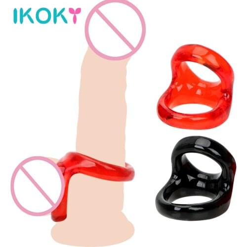 IKOKY Man Cock Rings Penis Ring Enlargement Sex Products Male Chastity Cage Device Sex Toys for Men Audlt Couples Sex Tools Shop