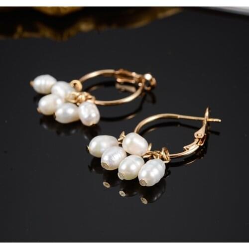 Dorado 2021 Korean Trendy Natural Pearl Pendant Earrings For Women Girl Exquisite Cute Romantic Female Dangle Earring Fine Gift