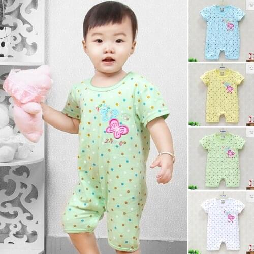 2021 pure cotton short baby bodysuit spring girl fashion one pieces jumpsuit newborn sleepwear children kidswear boys clothing