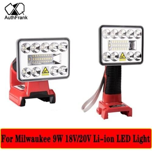 48-11-1828 Suitable Lamp Work Light Flashlight For Milwaukee 9W Tool Light Used For Milwaukee 18V/20V Li-ion Battery 48-11-1840
