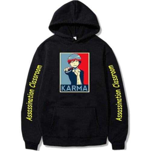 Men Women Long Sleeve Outerwear Cool Hoodie Novelty Fashion Hooded Sport Sweatshirt Assassination Classroom Casual Pullover Top