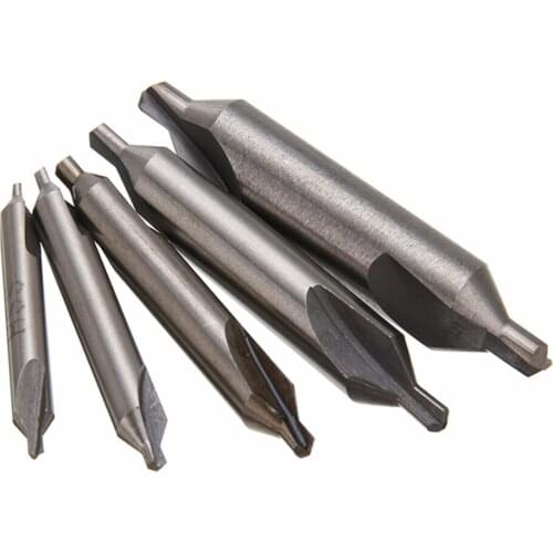 5pcs HSS Combined Center Drills Bits Set 60 Degree Angle Countersink Tool Kit 1.5-4mm