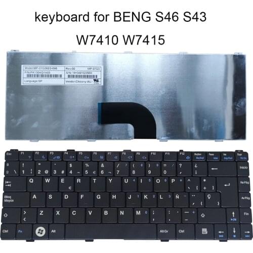 New Spanish keyboard for BENQ Joybook S43 S46 for itautec w7410 w7415 intelbras i1000 i1030 i1031 SP LA laptop keyboards MP 07G3