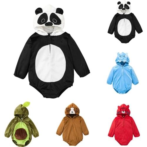 2021 New Baby Hooded Bodysuit Infant Baby Kids Boys Girls Romper Jumpsuit With Hoodie Long-slevees Cute One-peice Rompers
