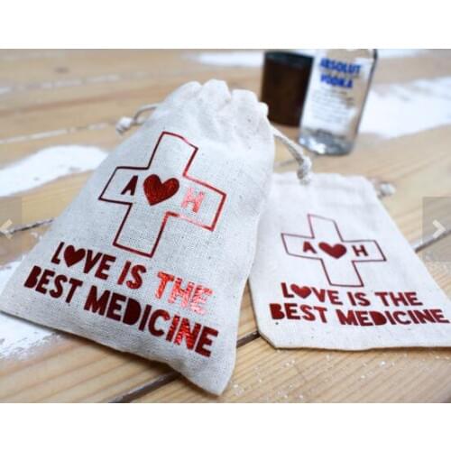 Personalized Bachelorette Hangover bridal shower recovery Survival Kit wedding favor gift bags Hen party Candy pouches