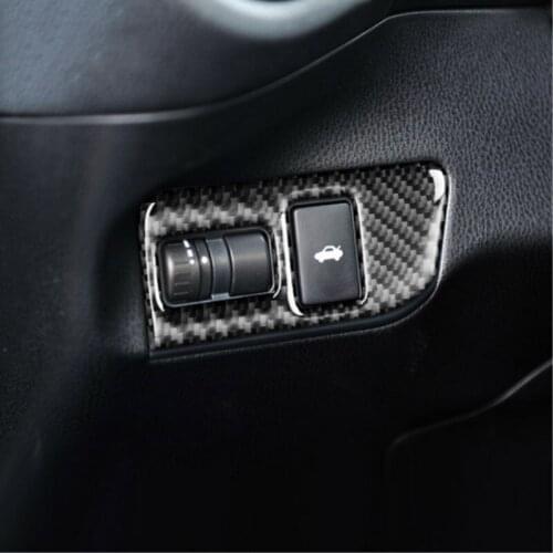 Fit For Subaru BRZ Toyota 86 Carbon Fiber Car Rear Trunk Switch Control Button Decoration Frame Trim Sticker Car Accessories