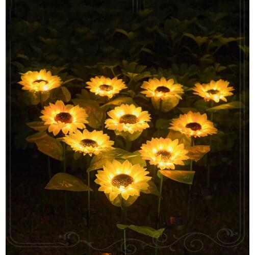 Garden lights Solar LED Light Waterproof Sunflower Lawn Light Courtyard Garden Decoration Outdoor Landscape Lighting For Patch