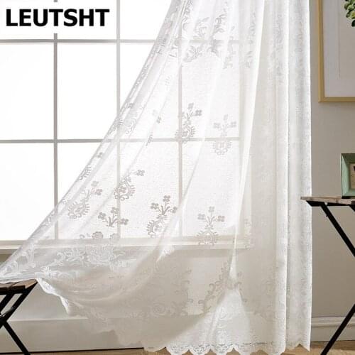 Modern Simple European Style Solid Color Jacquard Curtains Fashion Voile Modern Tulle Curtains for Living Room Dining Bedroom
