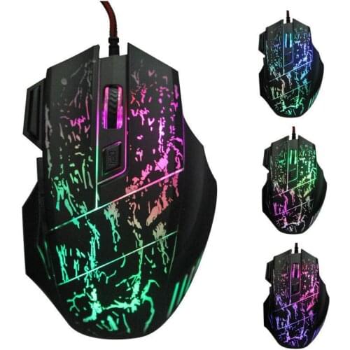 5500DPI 7 Buttons LED Backlight Optical USB Wired Mouse 7 Colors Gamer Mice Laptop PC Computer Mouse Gaming Mouse for Pro Gamer