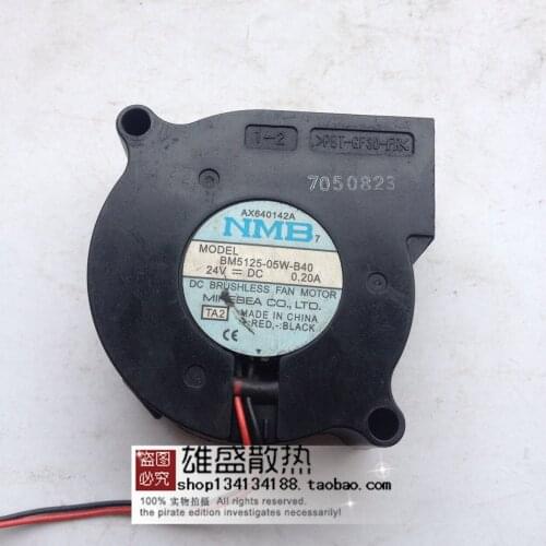 For NMB Turbine Blower BM5125-05W-B40 24V = DC 0.20a Double Roll Bead 5cm Fan