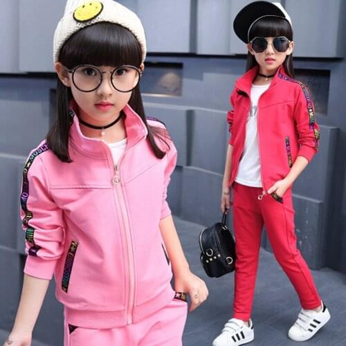 Spring Girls Clothes Set Teenage Kids Clothing Children Sports Suit Long Sleeve Girls Sets Casual Tracksuit 6 8 10 12 Years