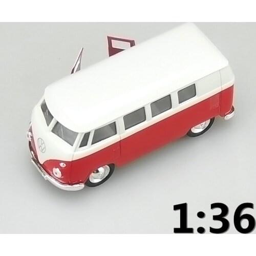 High simulation supercar,1:36 scale alloy pull back 1962 Bus T1 T2 cars,Collection metal model toys,free shipping