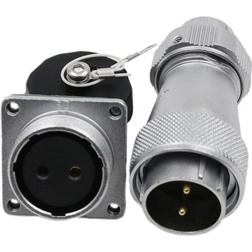 WEIPU WF24 TE+Z Waterproof Electrical Power Connector M24 Adapter 2 3 4 9 10 12 19 Pin Soldering Panel Male Plug Female Socket