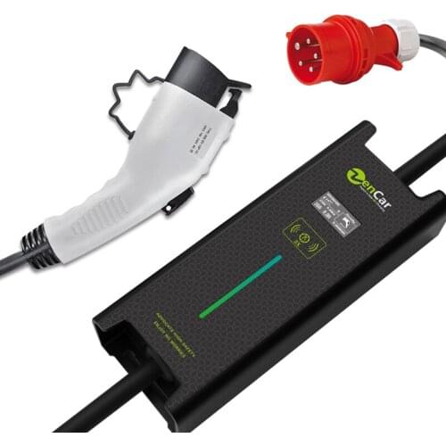 ZENCAR EV charger Type 1 EVSE with adjustable current 10A 16A 24A 32A industrial plug 5 pin