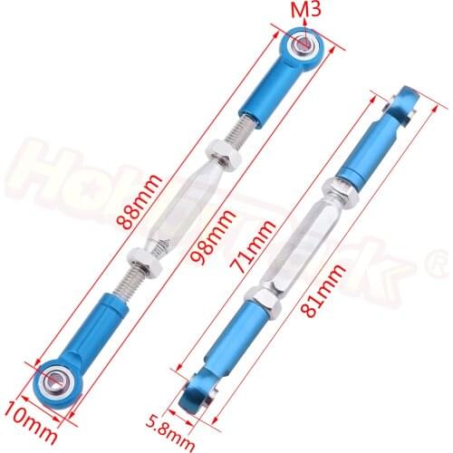1 Pair Alum Rear Upper A-Arm Steering Linkage For FS Racing 1/10 Monster Truck 51805 FS538 10YW, Desert Buggy 53625 FS539 10YW