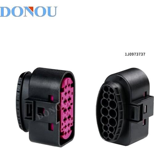 1 pcs 14 pin Automobile connector wiring harness connector sensor plug 12 core urea pump sheath terminals1J0973737