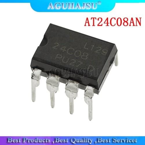10PCS AT24C08AN-PU27 AT24C08 DIP8 DIP AT24C08AN 24C08 new original