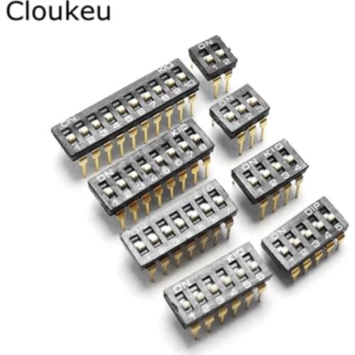 10Pcs DIP Digital toggle switch KI-2/3/4/5/6/7/8/10P 2.54mm